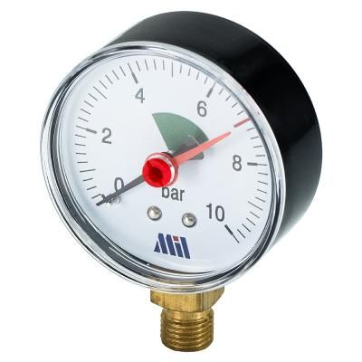 Манометр вертикальный 1/4" (63/10 бар) Millennium