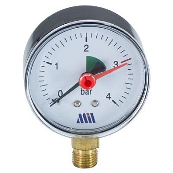 Манометр вертикальный 1/4" (63/4 бар) Millennium