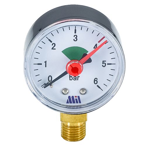 Манометр верт. 1/4" (50/ 6 бар) Millennium