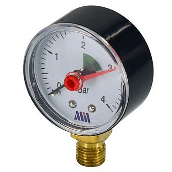 Манометр вертикальный 1/4" (50/4 бар) Millennium