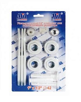 Комплект пробок  для радиатора 1"x1/2" ( 3креп.) Millennium
