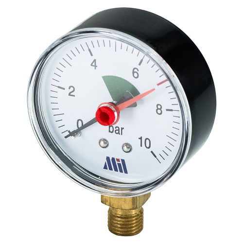 Манометр вертикальный 1/4" (63/10 бар) Millennium